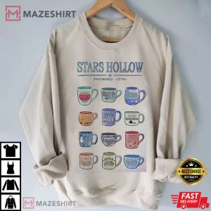 Mugs Of Stars Hollow Annual Events Gilmore Girls T Shirt 4