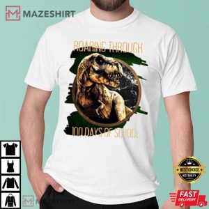 Male Teacher Gifts For 100 Days Of School Roaring Through T Shirt 3
