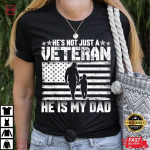 Military Family Veteran Support My Dad US Veteran Patriotic T Shirt 1