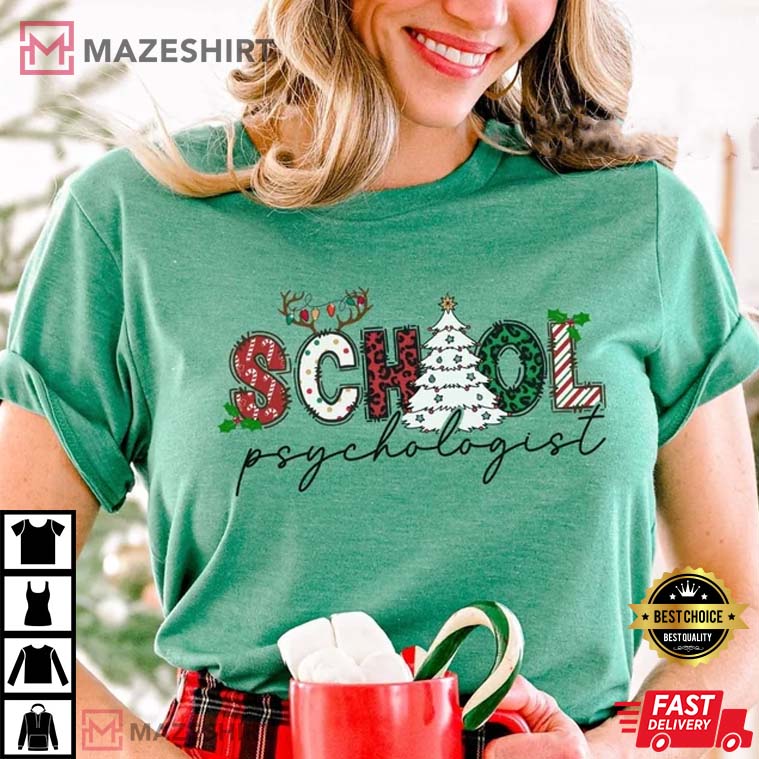 School Psychologist Christmas T-Shirt School Psychologist Christmas T-Shirt