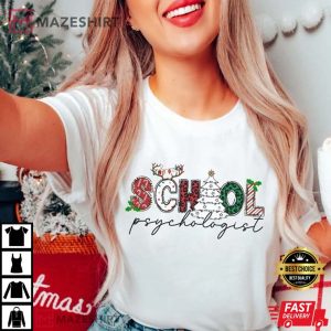 School Psychologist Christmas T Shirt 2