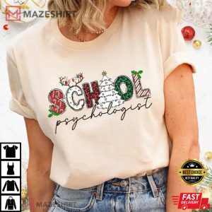 School Psychologist Christmas T Shirt 4