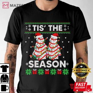 The Season Christmas Tree Cakes Debbie Becky Xmas Pyjama T Shirt 1