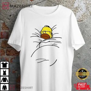 Homer Simpson Sleeping Lazy The Simpson Funny T Shirt 3