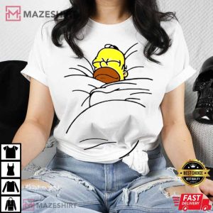 Homer Simpson Sleeping Lazy The Simpson Funny T Shirt 4