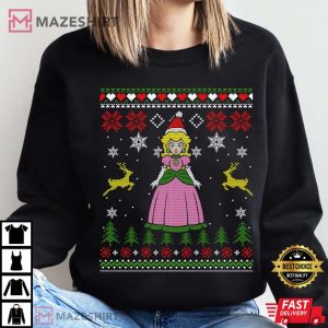 Nintendo Super Mario Princess Peach Christmas T Shirt 4