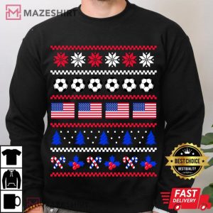 American Flag Soccer America USA Christmas T Shirt 1