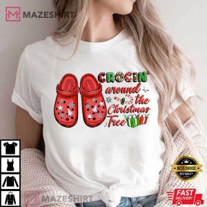 Crocin Around The Christmas Tree Holiday T Shirt 2