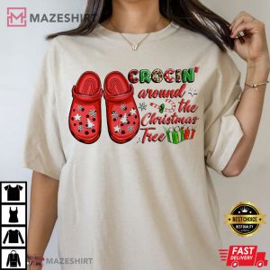 Crocin Around The Christmas Tree Holiday T Shirt 3