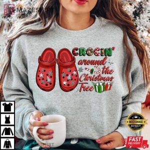 Crocin Around The Christmas Tree Holiday T Shirt 4