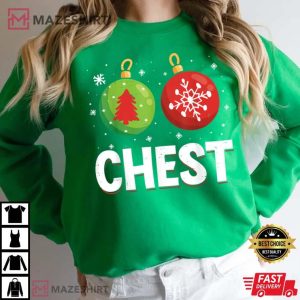 Chest Nuts Matching Couples Chest Christmas T Shirt 1
