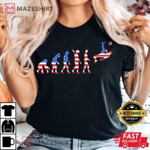Soccer Team Evolution American Flag USA T Shirt 2