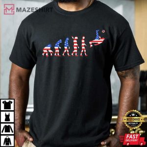 Soccer Team Evolution American Flag USA T Shirt 3