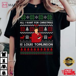 All I Want For Christmas Is Louis Tomlinson One Direction Christmas T Shirt 3