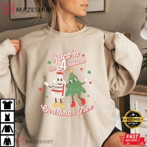 Christmas Nurse Rocn Around Chirstmas Tree T Shirt 1