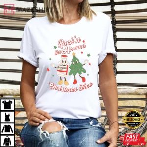 Christmas Nurse Rocn Around Chirstmas Tree T Shirt 2