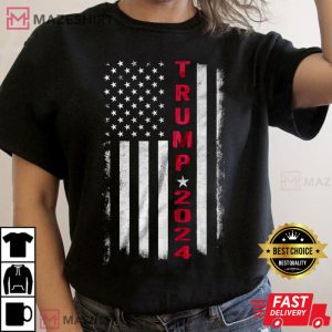 Trump 2024 American Flag T Shirt 2