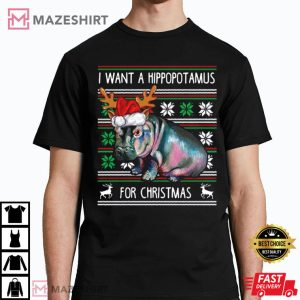 I Want A Hippopotamus For Christmas Song T shirt 3