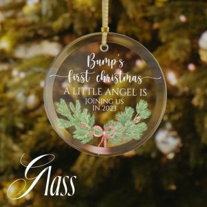 New Baby Announcement First Christmas Ornament 3