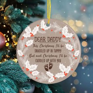 Daddy To Be Christmas Dad Christmas Gift Ornament 2