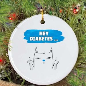 Diabetes Awareness Gift, Dog Christmas Ornament