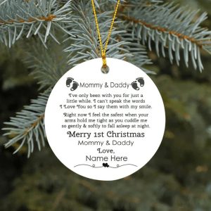 Our First Christmas as Mommy and Daddy New Parents Ornament