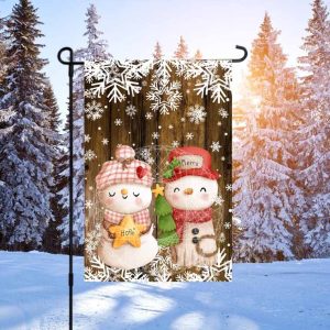 Winter Snowmen Hope Merry Christmas Flag Winter Snowmen Hope Merry Christmas Flag