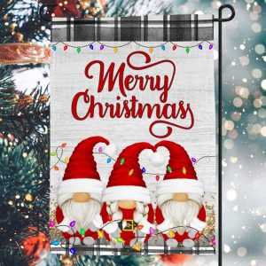 Merry Christmas Gnomes Gift For Christmas Flag
