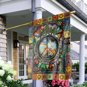 Hippie Bohemian Love Peace Soul Flag 2