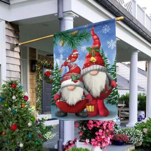 Christmas Xmas Holiday Gnomes Flag 1