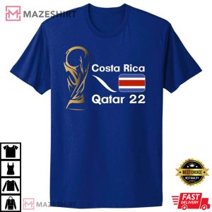 Costa Rica National Football Team Soccer Customized Name T Shirt 1