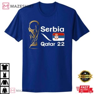 World Cup 2022 Serbia National Football Team Customized Name T-Shirt