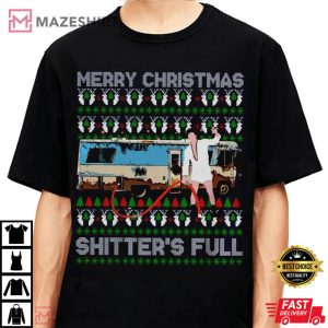Merry Christmas Shitters Full Ugly Christmas T Shirt 6