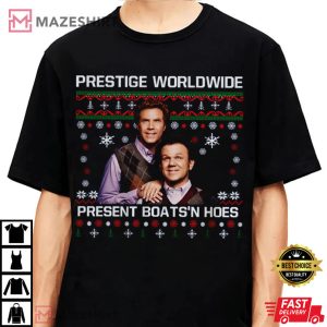 Prestige Worldwide BoatsN Hoes Step Brothers Ugly Christmas T Shirt 3