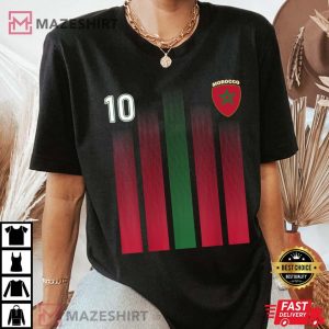 Morocco 10 Soccer Jersey Morocco Football Fan T Shirt 3