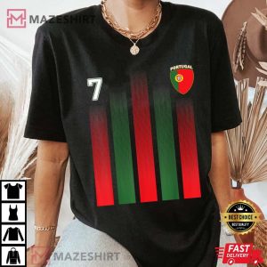 Portugal 7 Soccer Jersey Portugal Football Fan T Shirt 3