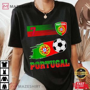 Portugal 7 Soccer Jersey Flag Portugalese Retro T Shirt 2