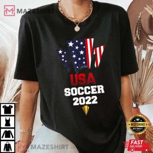USA Soccer Team Jersey Flag 2022 Cup T Shirt 2