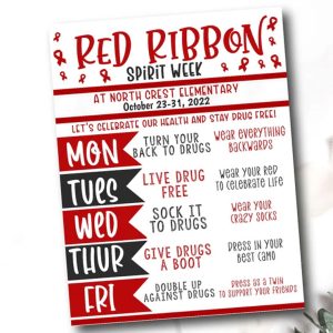 Red Ribbon Spirit Week Poster
