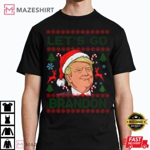 Trump Christmas Lets Go Brandon Republican T Shirt 4