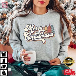 Merry Christmas Holiday Gift Vintage 70s T Shirt 1