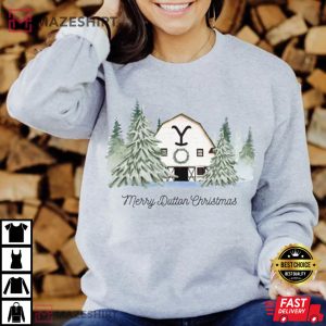Yellowstone Merry Dutton Ranch Christmas T Shirt 1