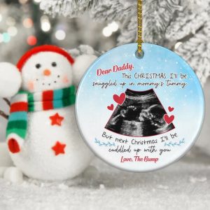 Personalized UltraSound Baby Christmas Pregnancy Announcement Or