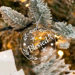 Blessed Matthew 59 Bible Verse Christmas Ornament
