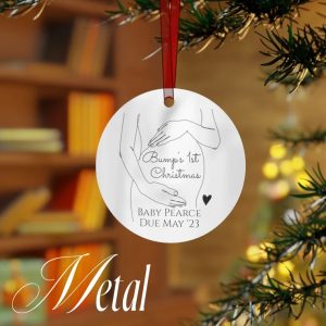 Bumps First Christmas Pregnancy Announcement Personalized Ornam 3