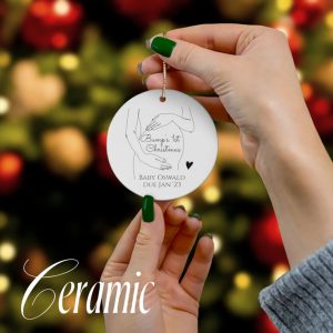 Bumps First Christmas Pregnancy Announcement Personalized Ornam