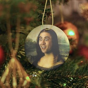 Dirty Christmas Mona Lisa Nicolas Ornament