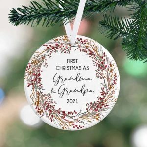 New Grandparents, First Christmas Ornament