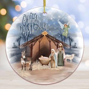 Oh Holy Night Nativity Religious Christmas Ornament 2