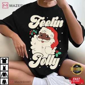 Christmas Feeling Jolly Retro Vintage Santa T Shirt 3